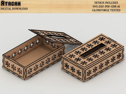 Decorative Box laser cut files SVG / Glowforge laser cut plan 287
