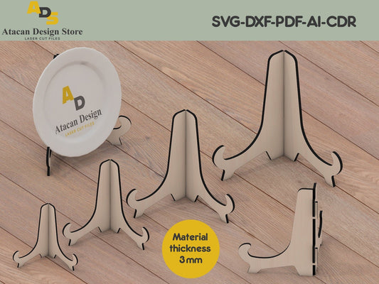 Decorative Easels / Glowforge cut files / Cnc dxf laser files / laser cut templates ADS051