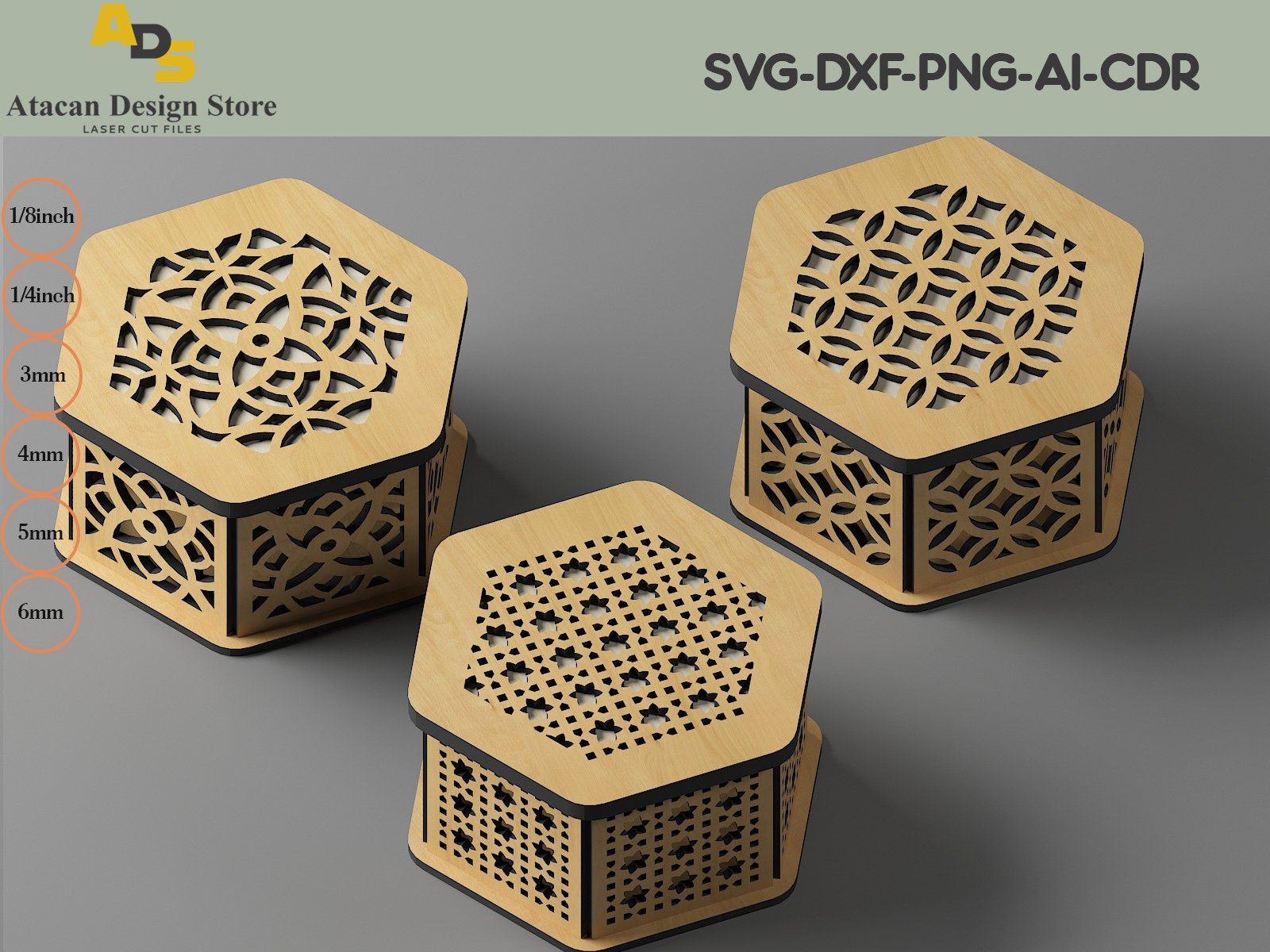 Decorative Wooden Gift box / Laser cut Jewelery Case / Vector Model Lightburn, Glowforge cut files SVG231
