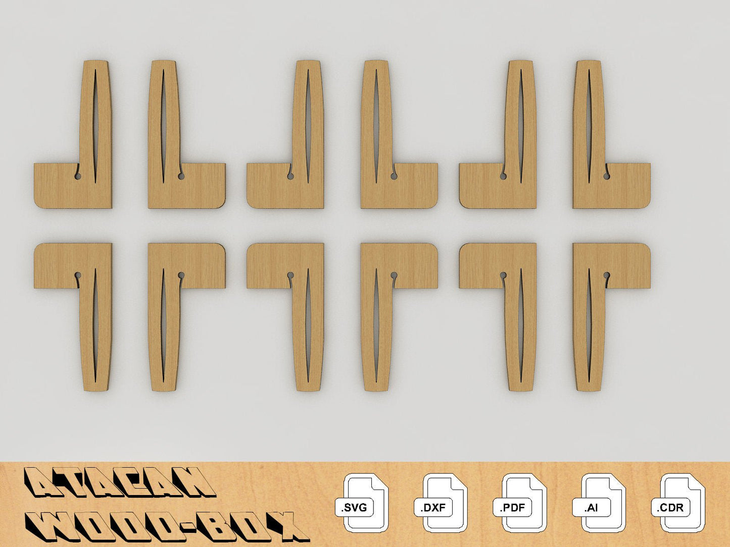 Different sizes Crumb Tray Pins for Glowforge - SVG Digital Download – Digital Honeycomb Tray Pins File 063