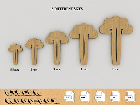 Different Sizes Glowforge Pins SVG File | Glowforge Pin File Instant Download | Pins For Glowforge Tray | Tray Pins 064