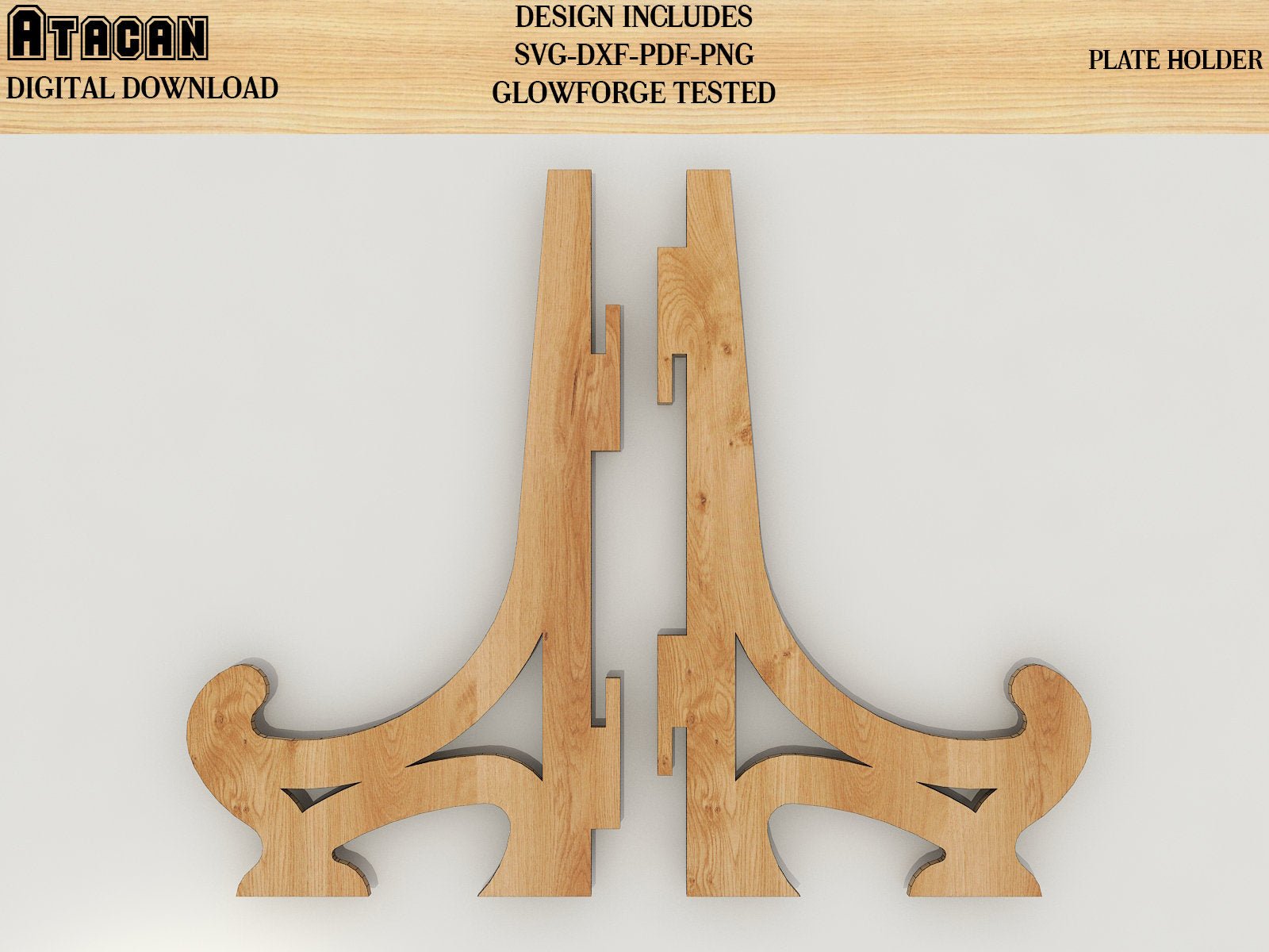 Dish Frame Plate Holder SVG file / Plate display stand / Book photo st ...