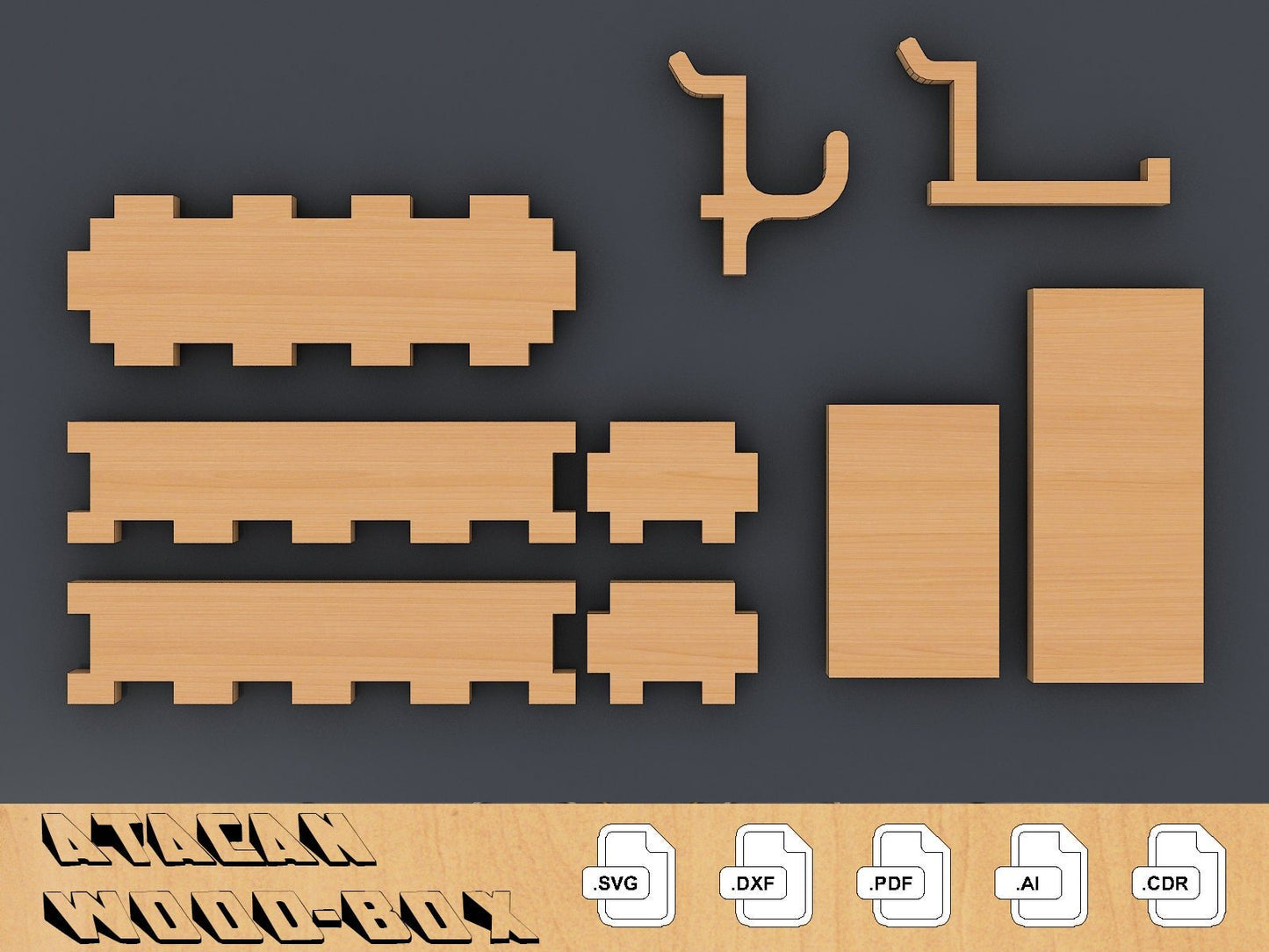 Diy Portable Pegboard Display Digital Plans , Laser Cut Files SVG DXF CDR Ai 185