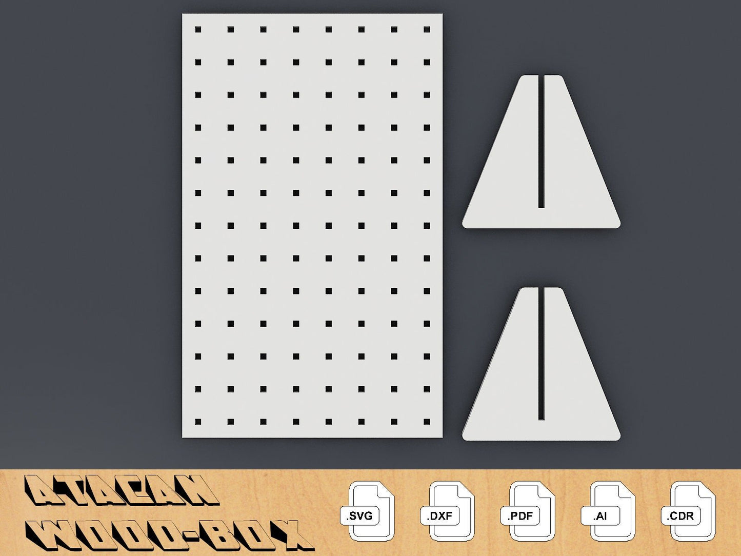 Diy Portable Pegboard Display Digital Plans , Laser Cut Files SVG DXF CDR Ai 185