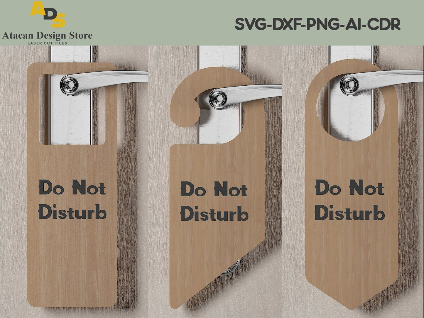 Do Not Disturb Signs Bundle / Door Knob Warning Sign / Personalize Door Hangers 268