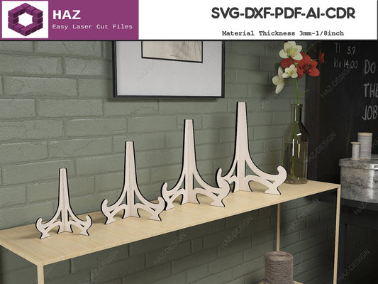 Easel Stands Plate Holders / Dish Display Stand / Easels For Display SVG DXF CDR Ai 074