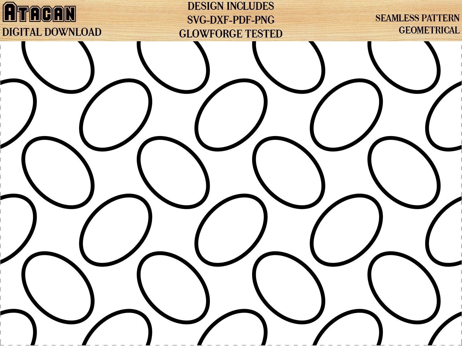 Easy Seamless repeating Ellipse pattern transparent background 043