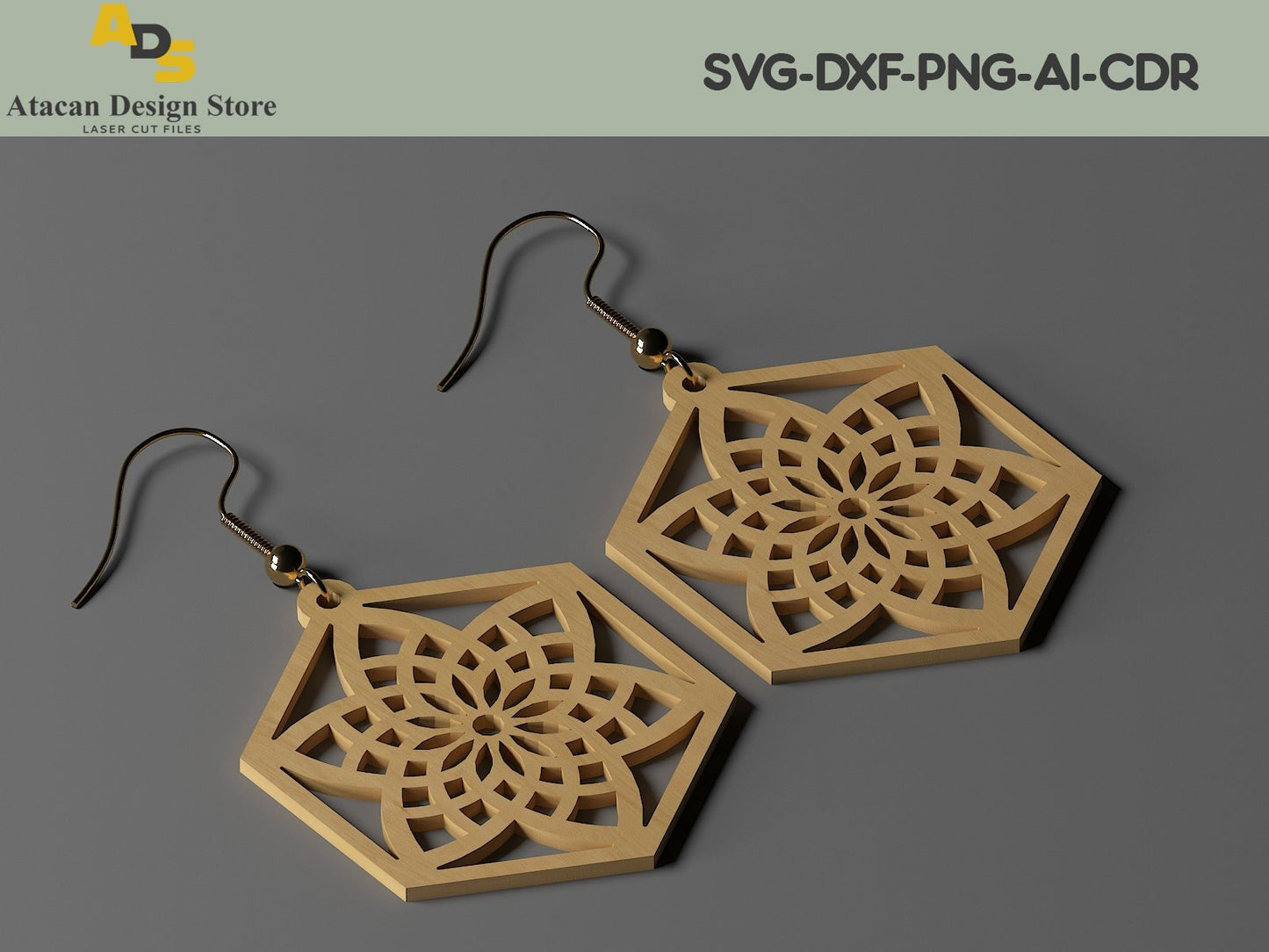Elegant Geometric Earrings decorative Craft Jewelry Pendants Set laser cut ADS214