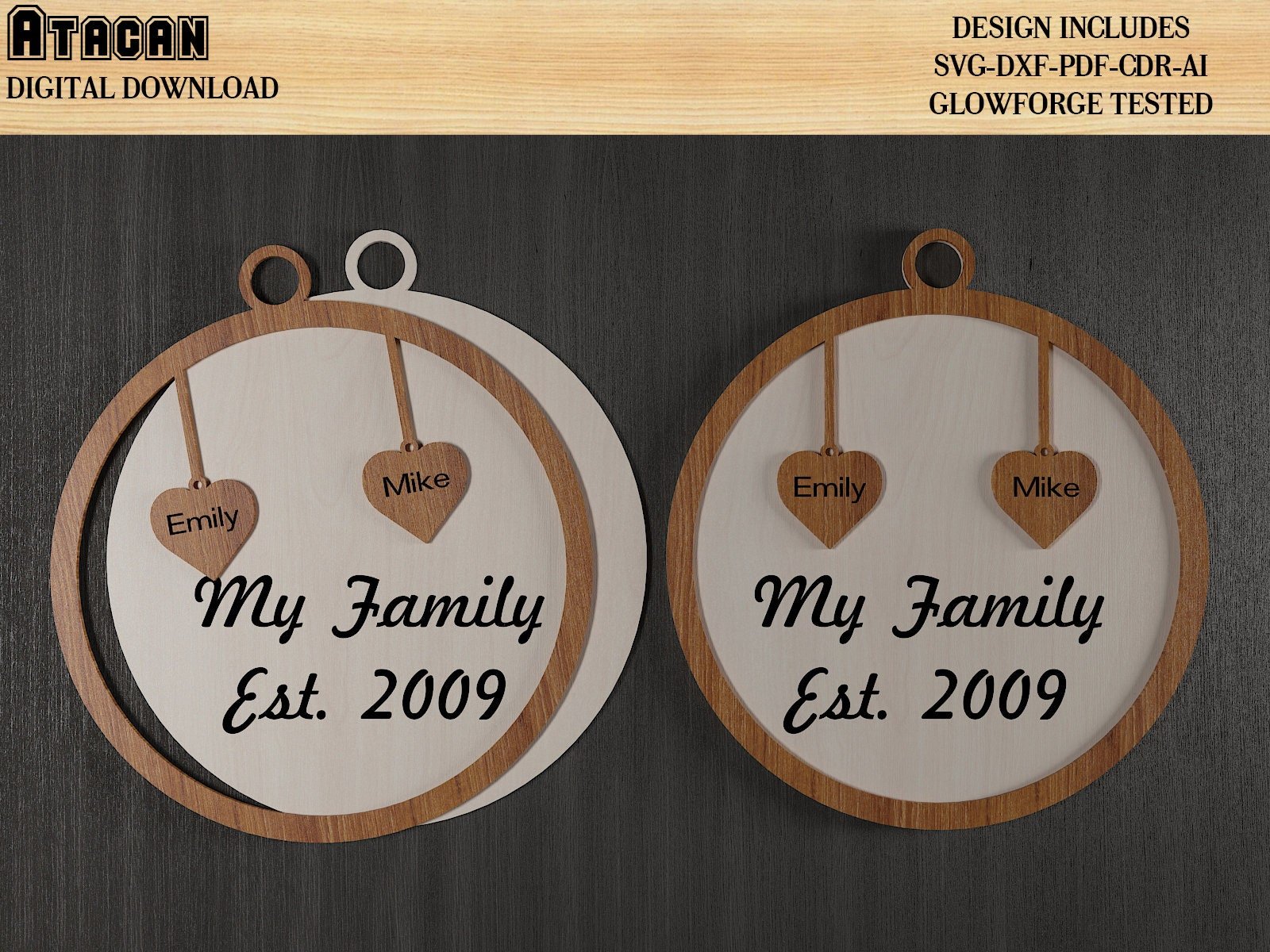 Family Celebrations Boards / Wooden Birthday Tracker Rounds / Reminder Calendar Gifts 480