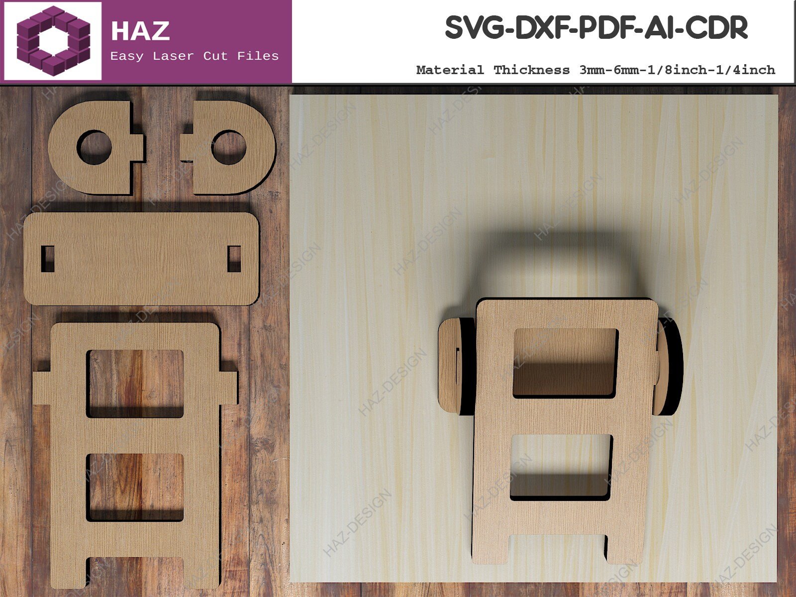 Folding Legs for Photo Frame / Easel Stand Backs / Leg for Pic Frames SVG DXF CDR Ai 072
