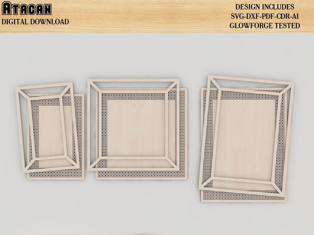 Frame Design / Rattan Pattern SVG / Cane Weave SVG / Glowforge File ...