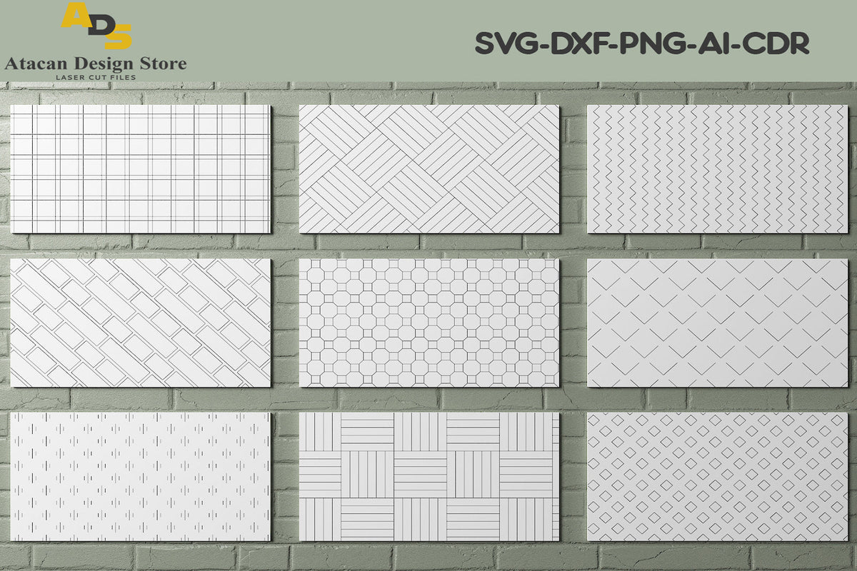 Pannel Pattern Geometric Patterns Panel Templates SVG Set / Patterns for Background 2 ...