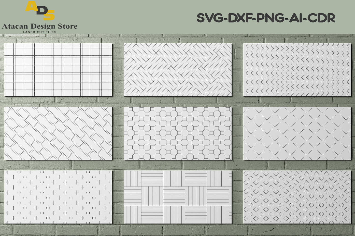 Geometric Patterns Panel Templates SVG Set / Patterns for Background 291