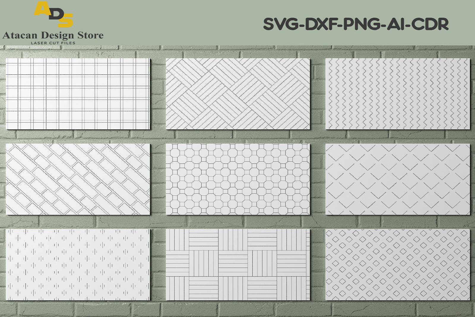 Geometric Patterns Panel Templates SVG Set / Patterns for Background 291