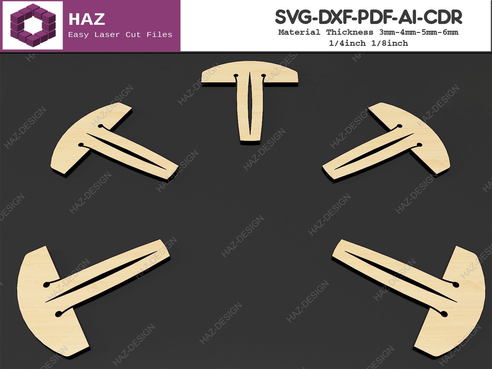 Glowforge Honeycomb Pins / X Tool Crumb Tray Pin / Compatible with all honeycomb SVG DXF CDR Ai 065