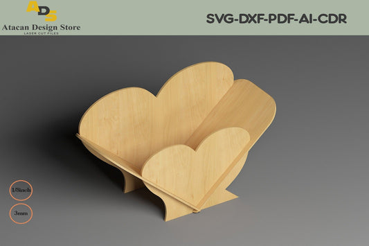 Heart Bowl Laser Cutting Files / Wood DIY Digital Templates ADS213