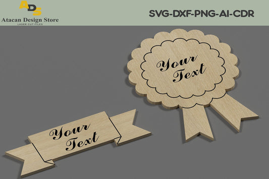 Hen Party Badges / Wooden Rosette laser cut plans / SVG DXF Ai CDR files 277