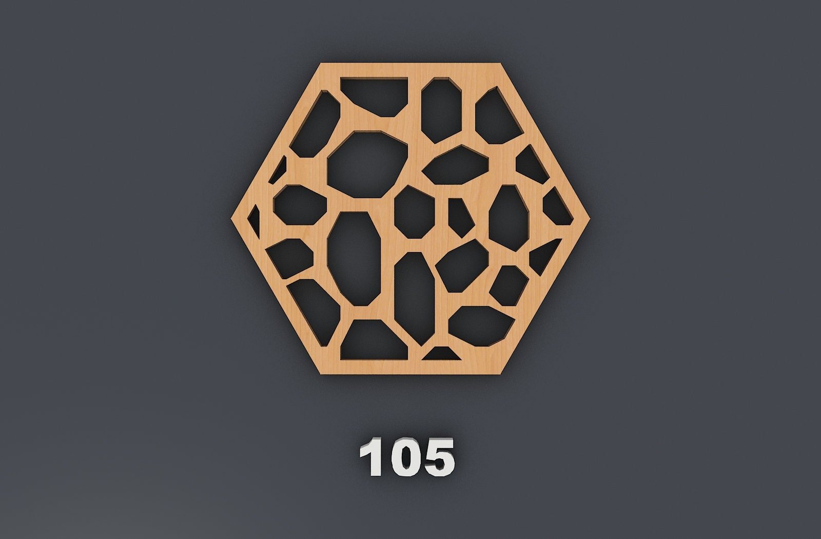 Hexagon Mandala Wood Metal Coasters, Wall Decor vector files, Laser cut Glowforge SVG File 338