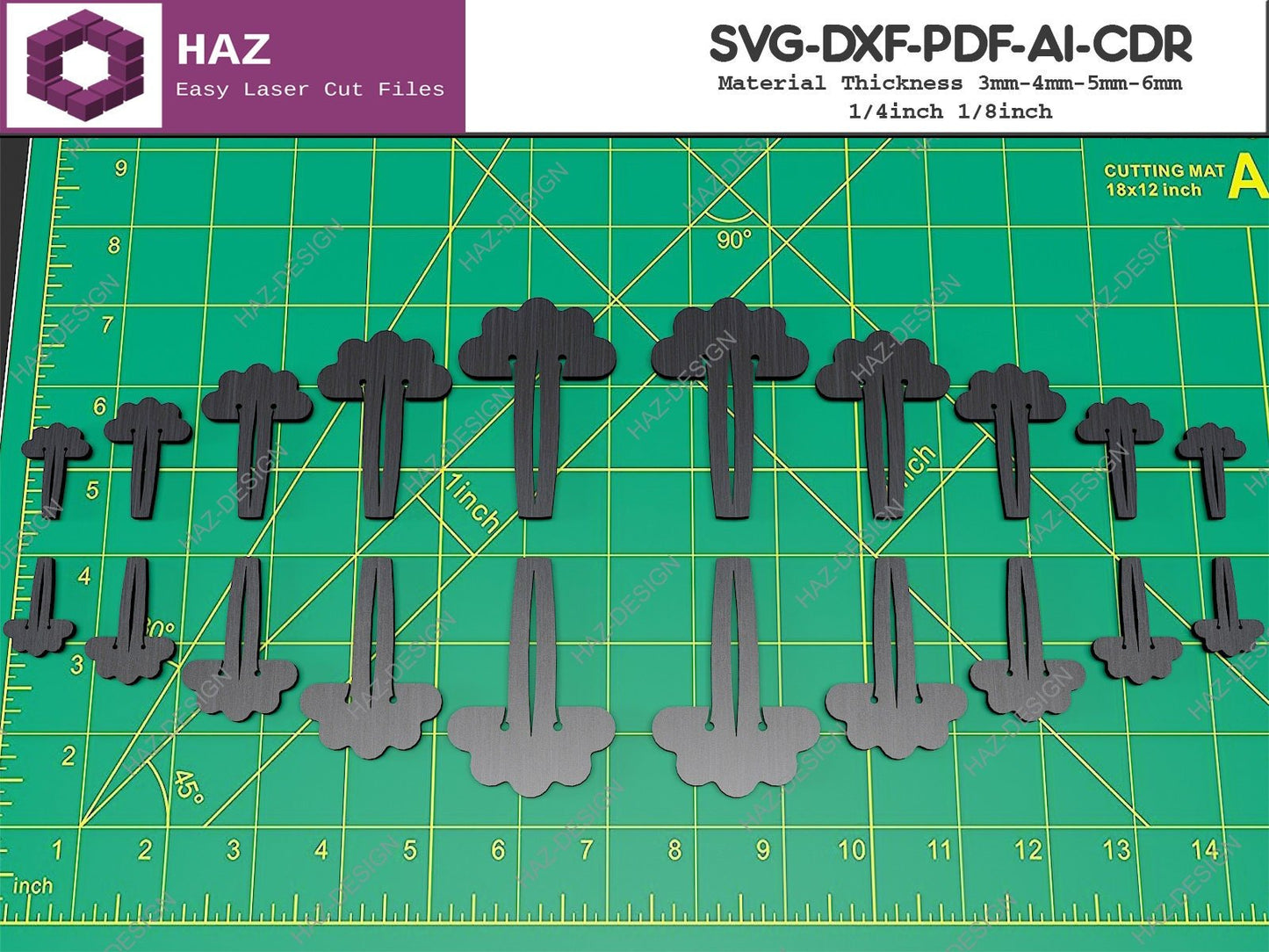 Honeycomb Pins For Glowforge / Lightburn Crumb Tray Pin / Compatible with all honeycomb SVG DXF CDR Ai 064