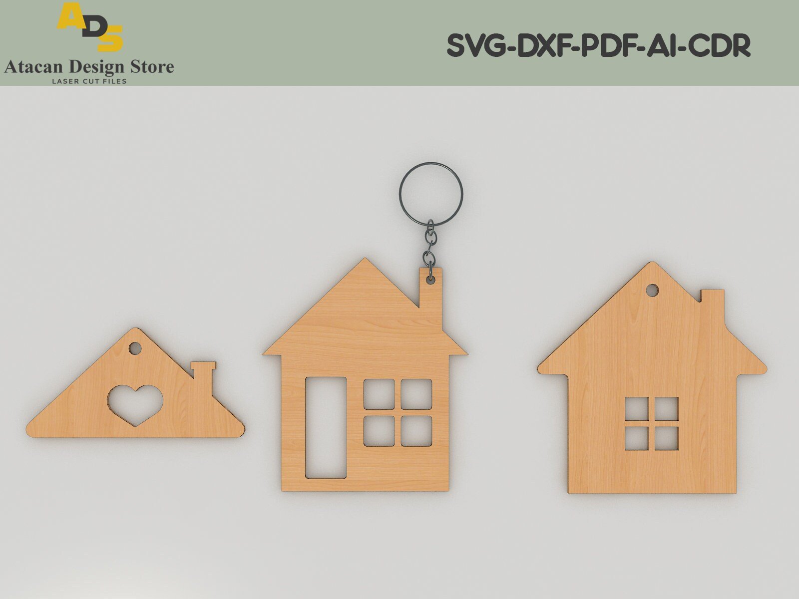 House Warming Key, New Home Keyrings, First Home Keychain, keyring cut files ADS122