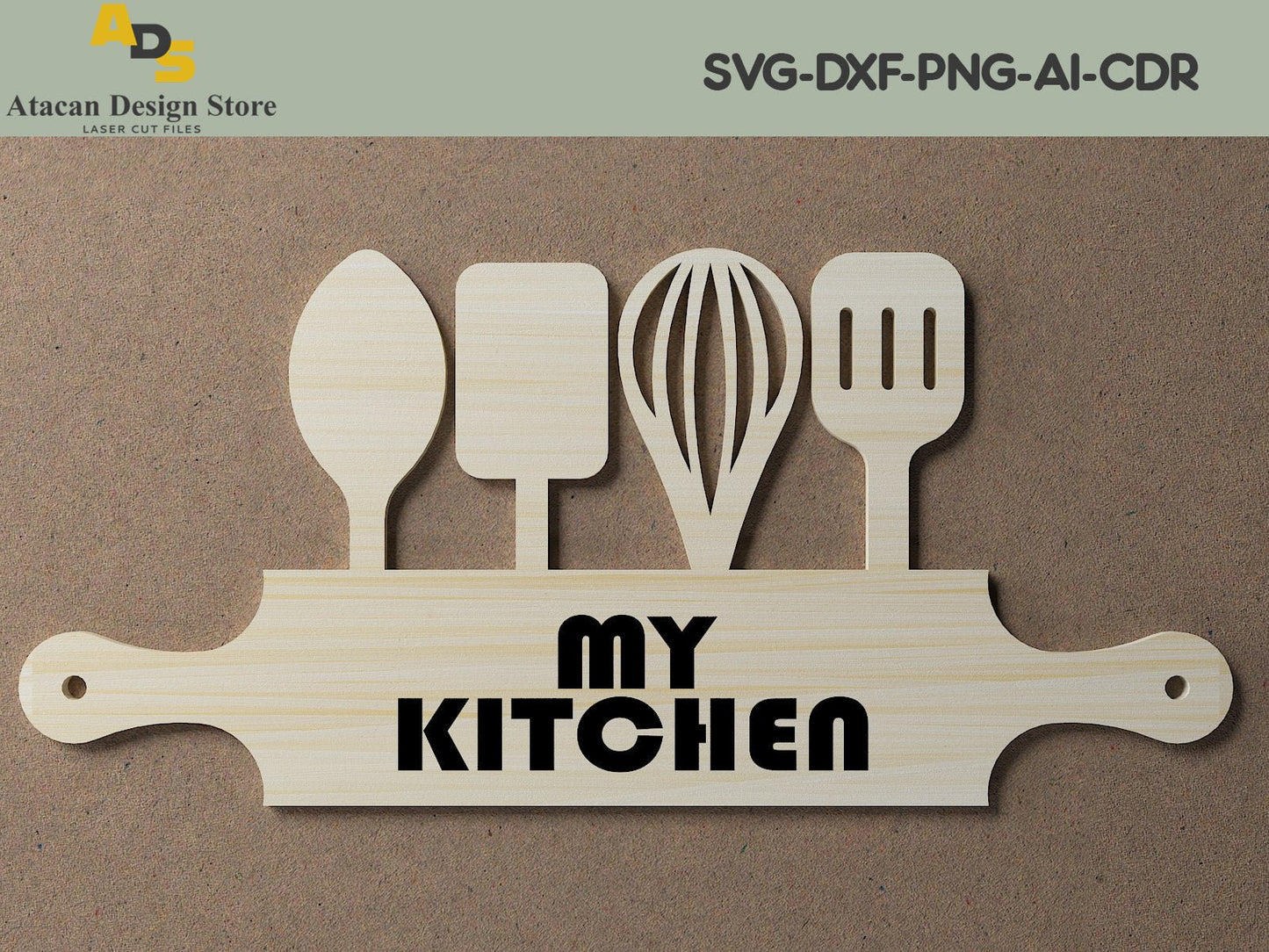 Kitchen Personalised Wood Wall Sign / Wooden Kitchen Hanging Quotes / Glowforge Svg Dxf Cdr files 254