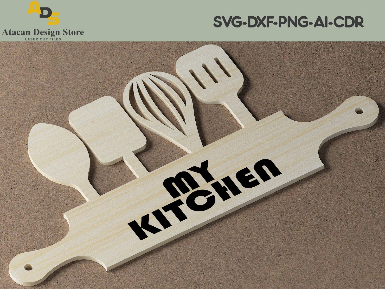 Kitchen Personalised Wood Wall Sign / Wooden Kitchen Hanging Quotes / Glowforge Svg Dxf Cdr files 254