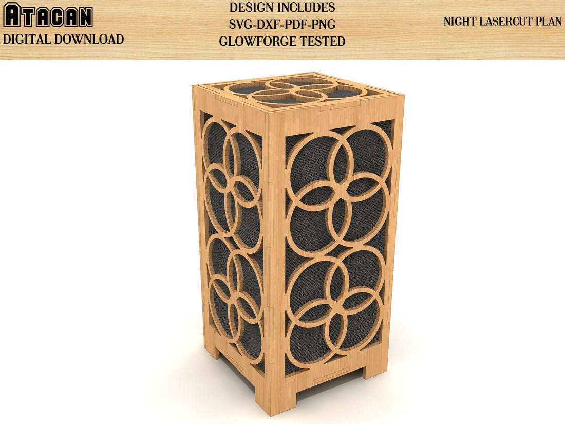 Lamp Laser Cut SVG files / Wood Desk Lamp / Cutting Templates digital ...
