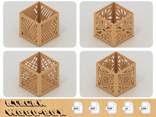 Laser Cut Box Templates / Cnc laser cut SVG Files / Glowforge case 195