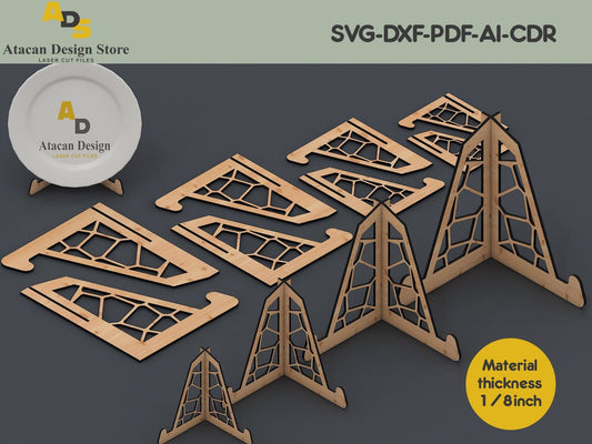 Laser Cut Easel Display Stand / SVG file for Glowforge / Glowforge Cut file ADS062