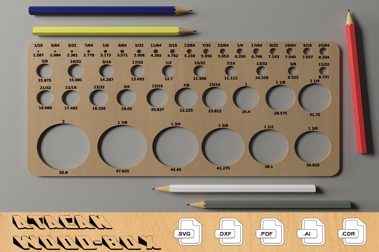 Laser Cut Ruler / Back to School Ruler / Laser Cut Files - Vector DXF SVG / Laser cutting wood 299