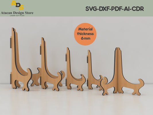Laser Cut SVG files / Commemorative Support / Artwork Stand Holder Organizer / Templates ADS012