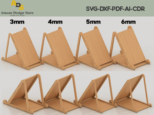 Laser SVG Cut File / Phone Stands SVG / Frame holders / Glowforge digital file ADS109