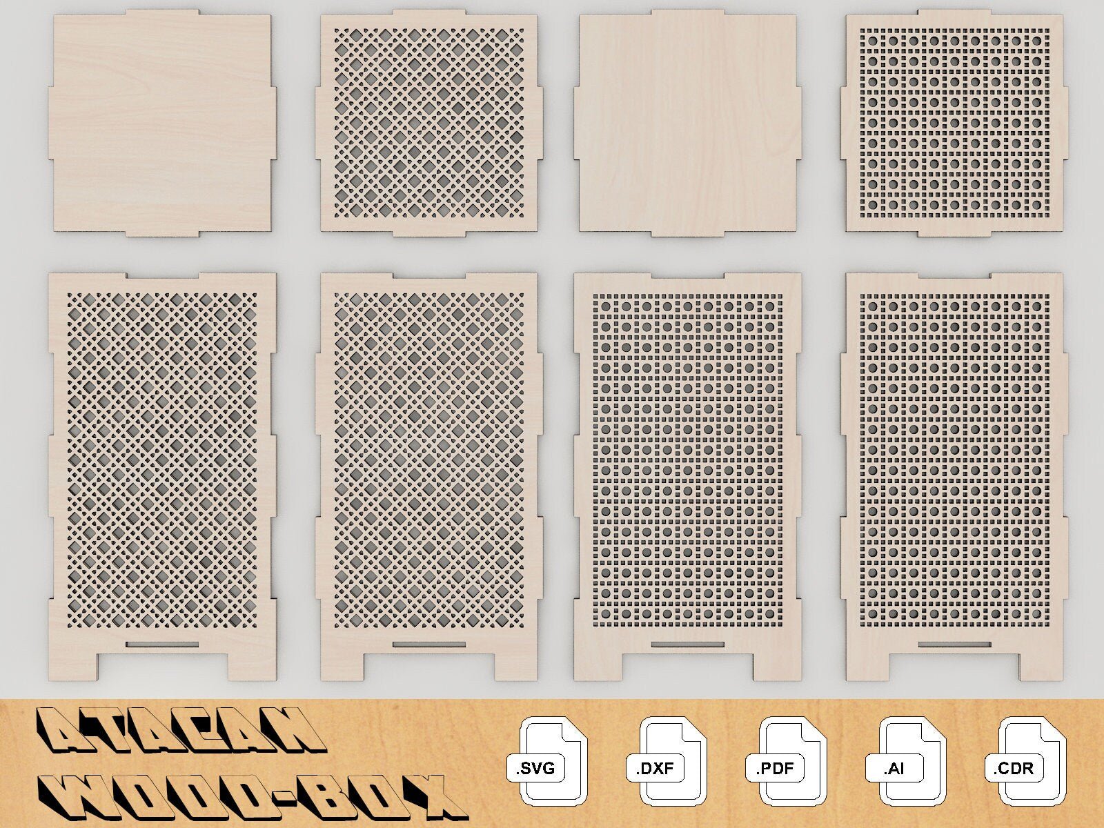 Light Box Laser cut Files / Lamp With Rattan Cane Pattern / Cnc Laser ...