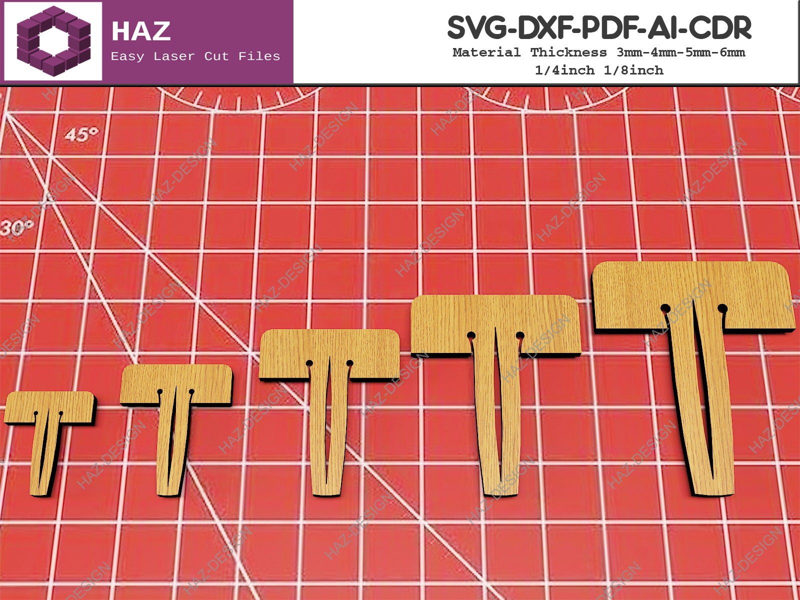 Lightburn Crumb Tray Pins / Glowforge Honeycomb Pin Plans / Laser Honeycomb Cut Pins SVG DXF CDR Ai 066