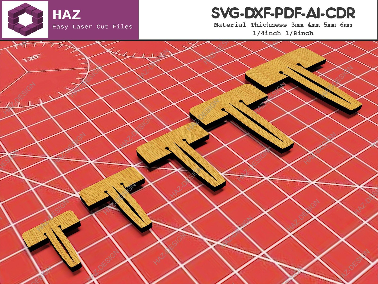 Lightburn Crumb Tray Pins / Glowforge Honeycomb Pin Plans / Laser Honeycomb Cut Pins SVG DXF CDR Ai 066