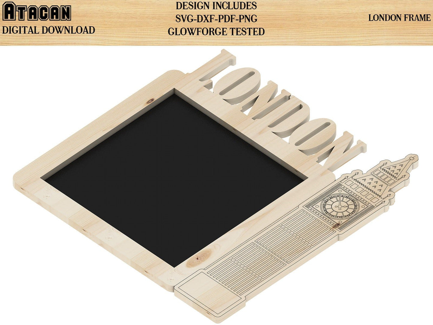 London Big Ben Pic Frame / Laser cut Files / instant download