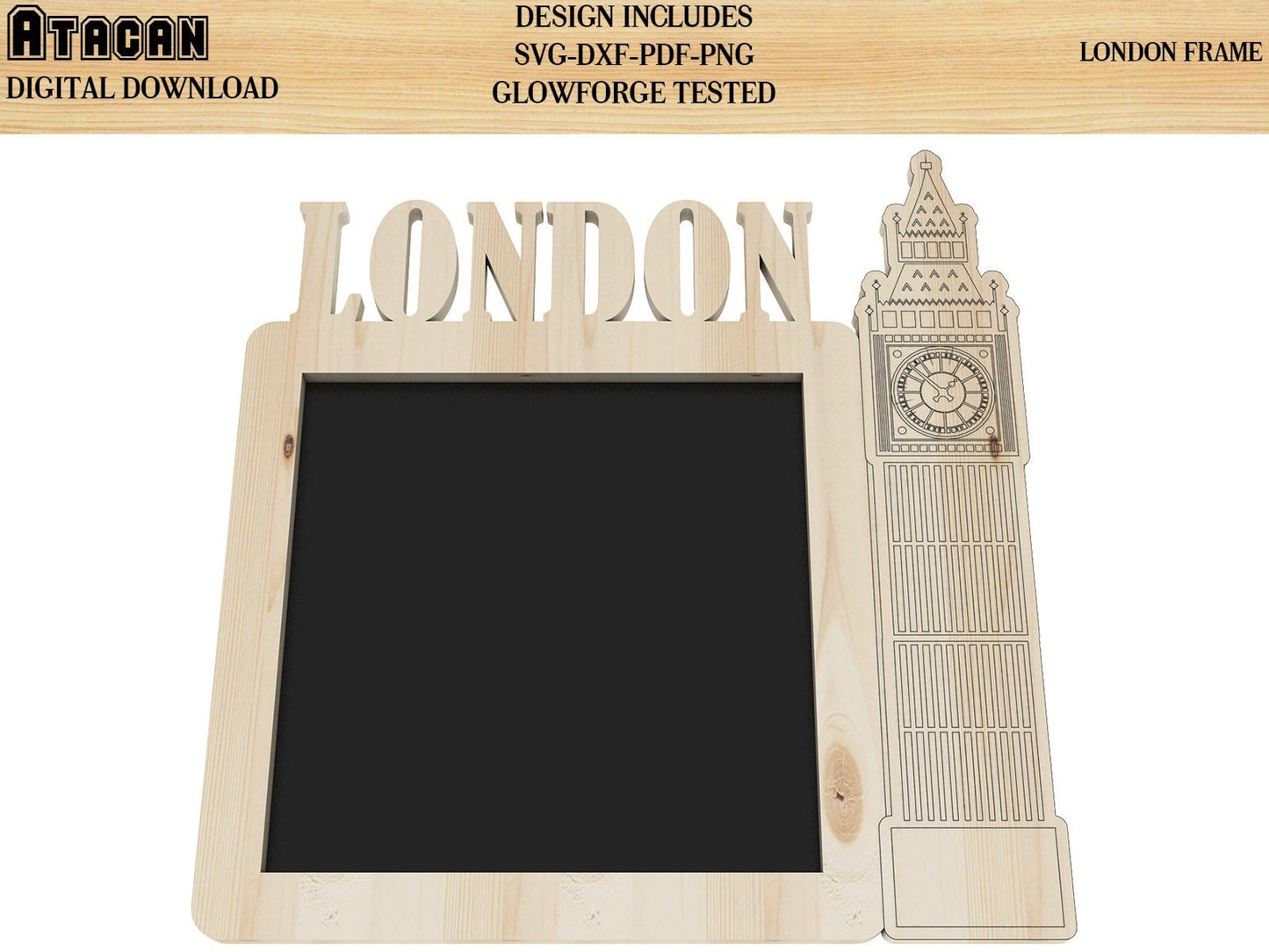 London Big Ben Pic Frame / Laser cut Files / instant download