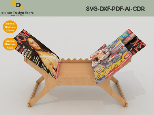 Magazine and Journal Rack Holder / Magazine Display Storage / File Organizer Home Office Decoration ADS170
