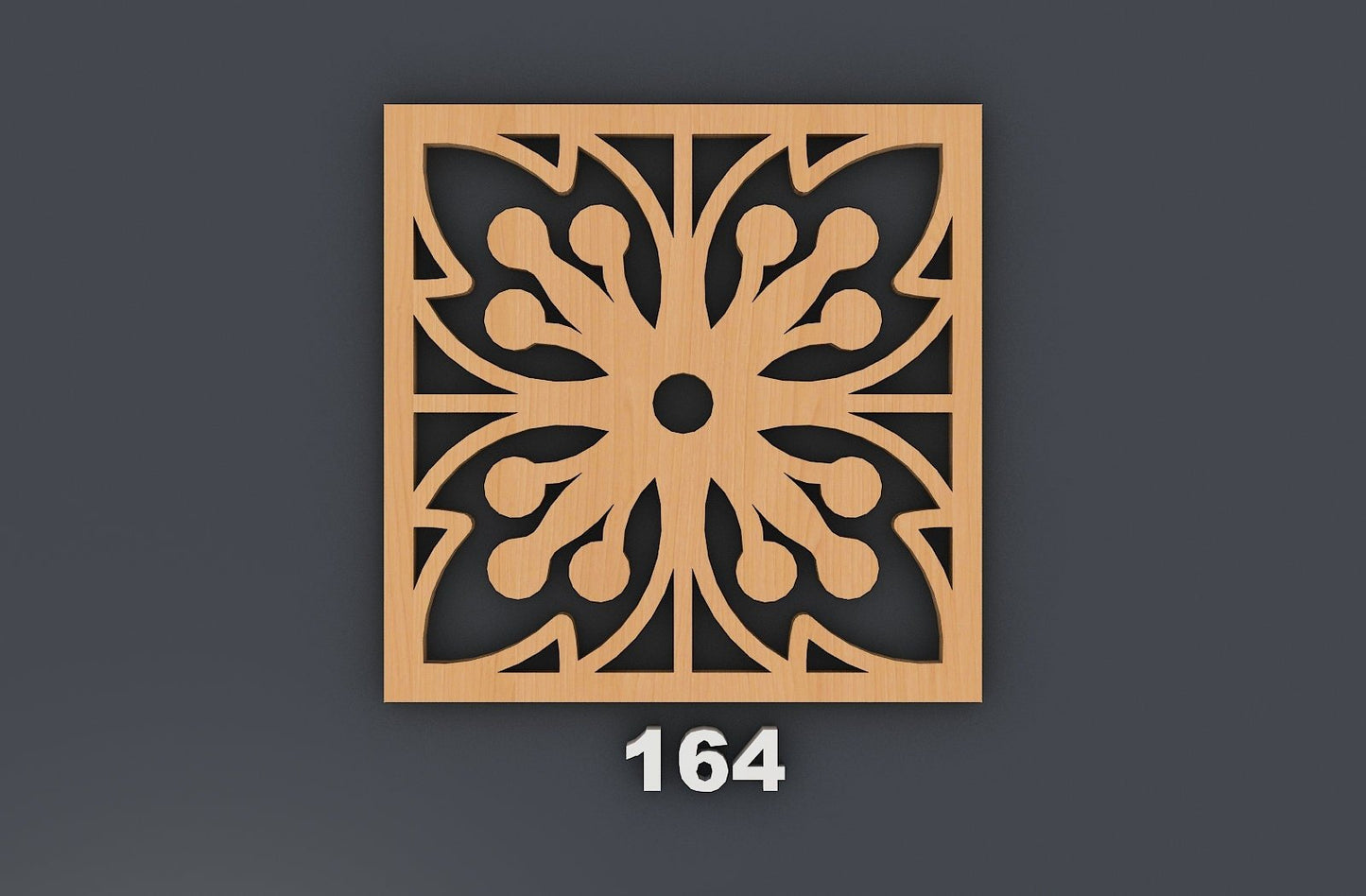 Mandala Pattern Wood Metal Coasters / Wall Decor vector files / Laser cut Svg Cxf files / CNC Trivet Grill Cutting files 349