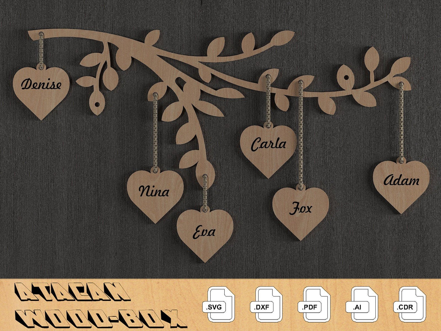 Members of Our Family Board / Leaves Birthday Calendar / Family Tree Wall Hanging 306