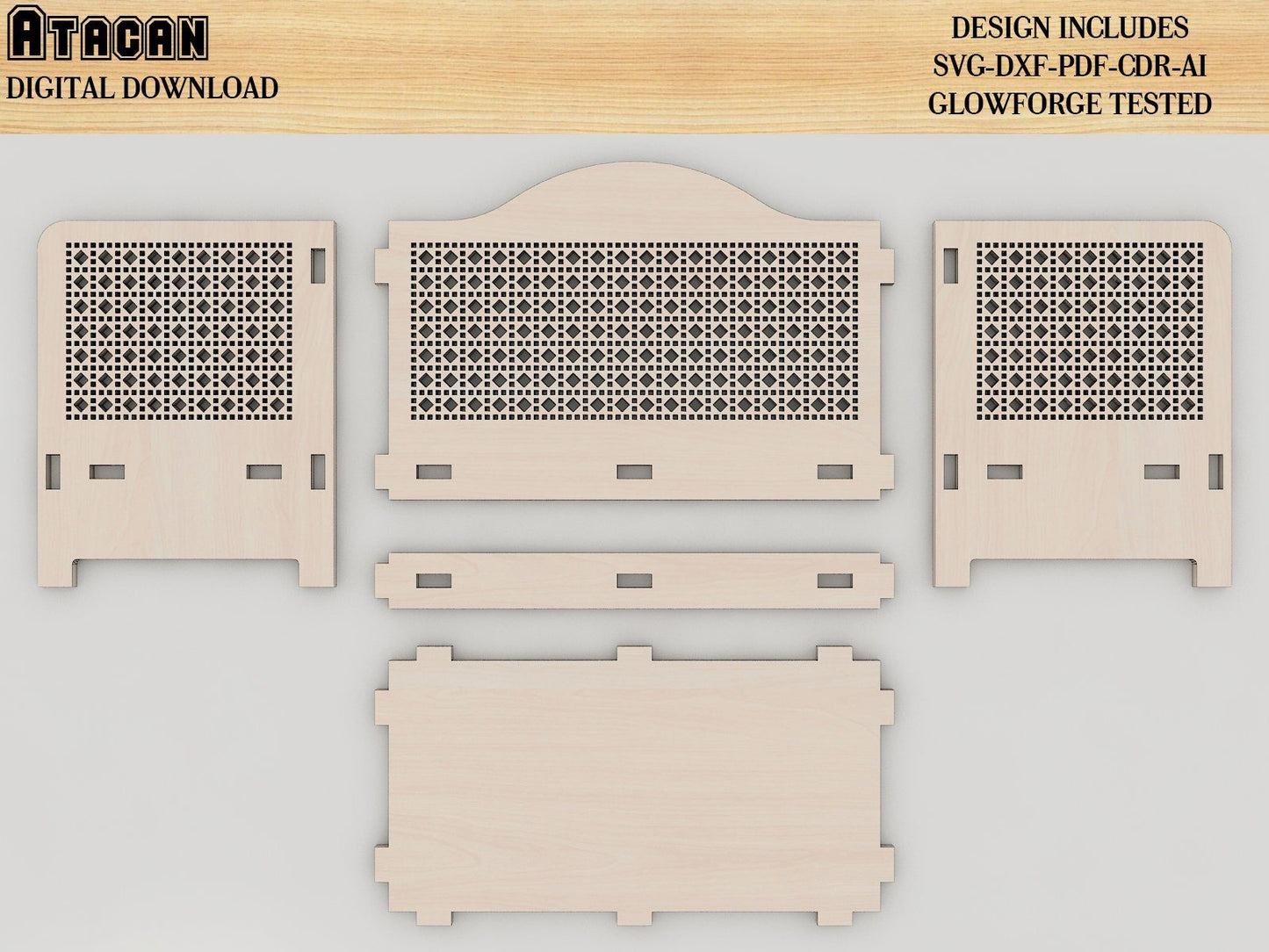 Mini Cradle Digital File Download / Laser Cut Baby Cot SVG files / Cnc Laser cutting Template 253