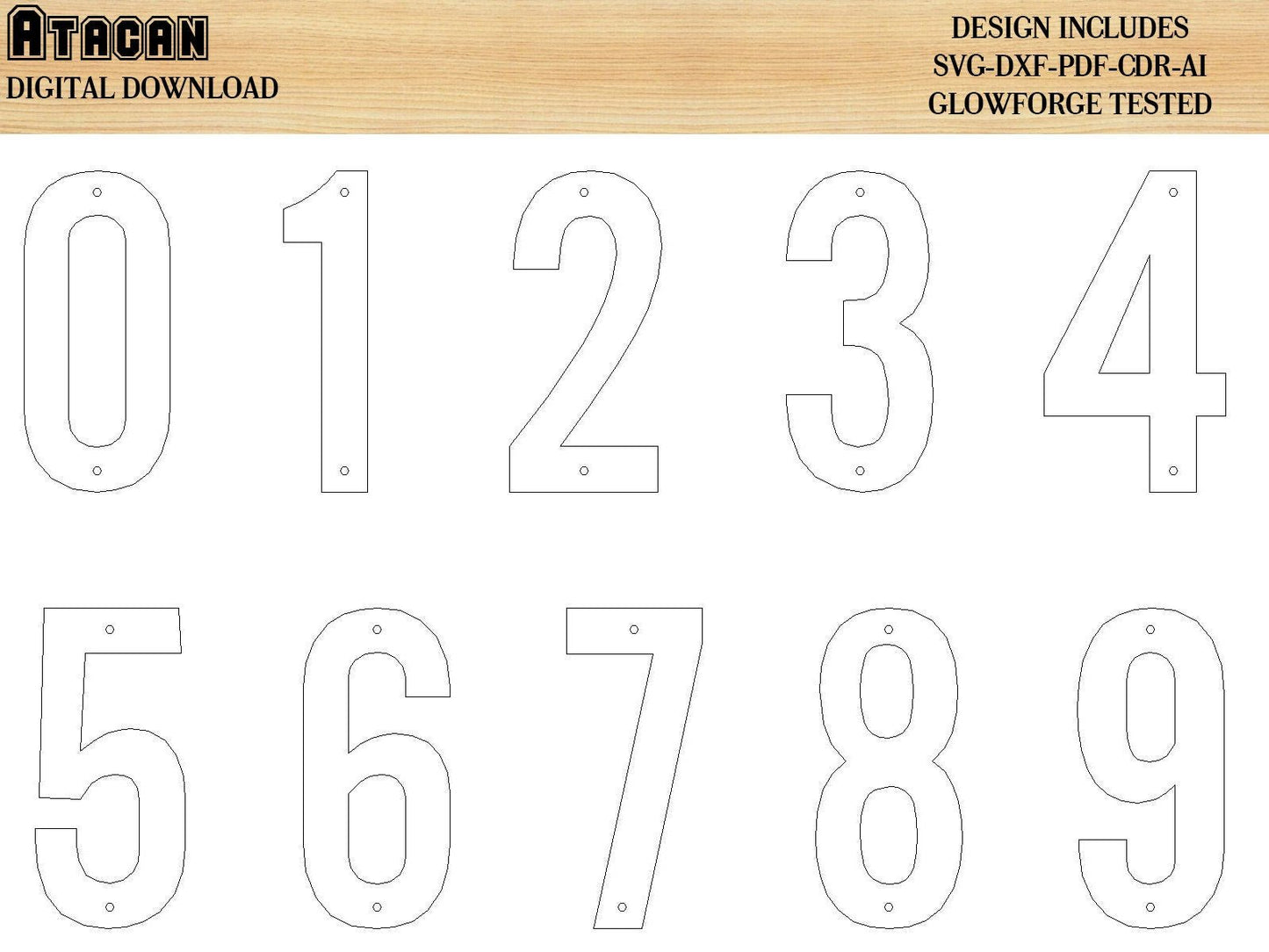 Modern House Numbers / Wooden Signs / Contemporary Home Address / Address Sign Plaque / Door Numbers 052