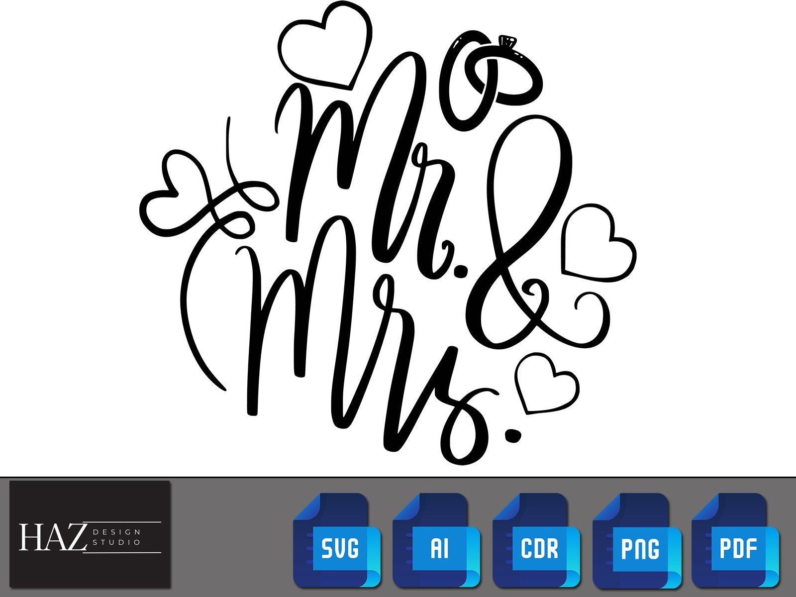 Mr and Mrs SVG / Couple Split Monogram / Bride and Groom Png / Husband Wife Marriage / Wedding Bridge Love / Engagement Png Svg Dxf 163