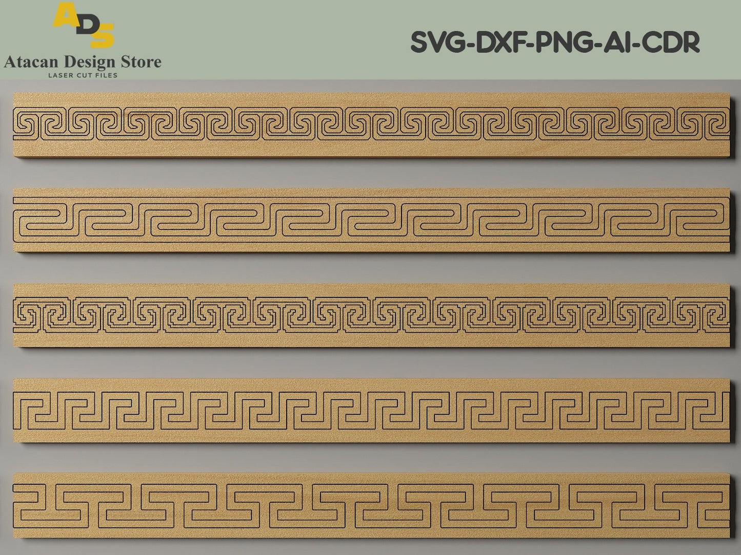 Old Greek Border Designs / Greek Pattern Borders / Laser Vector patterns 245