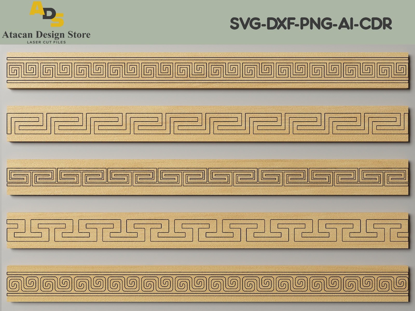 Old Greek Border Designs / Greek Pattern Borders / Laser Vector patterns 245