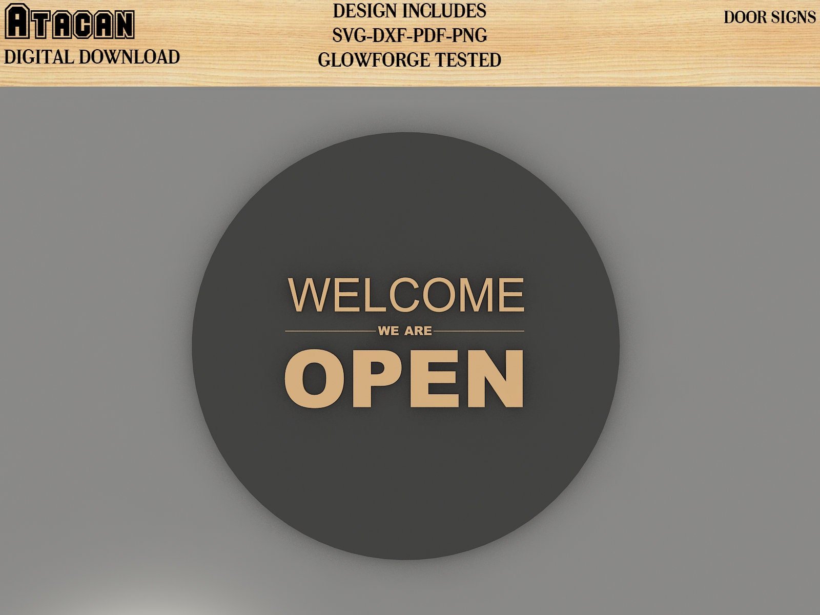 Open Closed Shop Sign SVG Cut Files, Welcome We're Open, Sorry We're Closed, Small Business sign 166