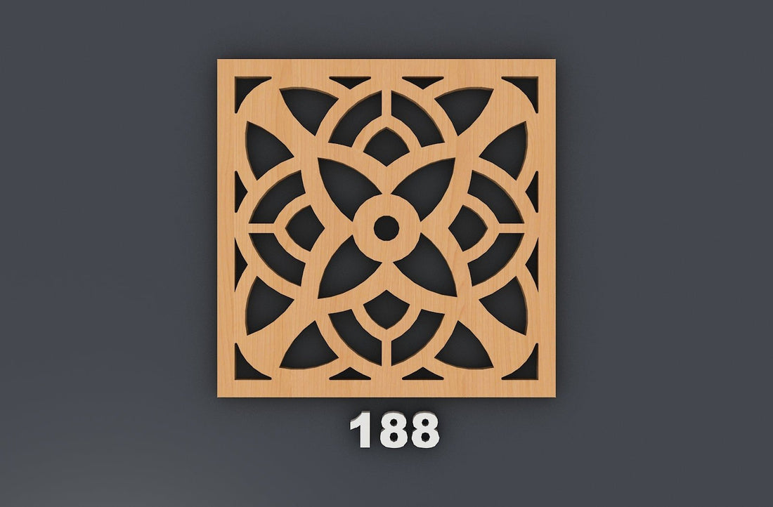 Pattern Coaster Set / Laser Cut files / CNC Router / Digital Vector Fi ...