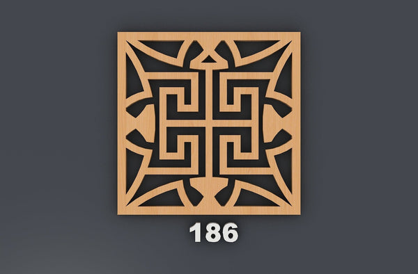 Pattern Coaster Set / Laser Cut files / CNC Router / Digital Vector Fi ...