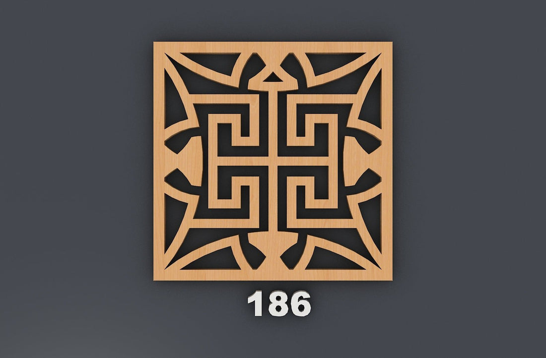Pattern Coaster Set / Laser Cut files / CNC Router / Digital Vector Fi ...