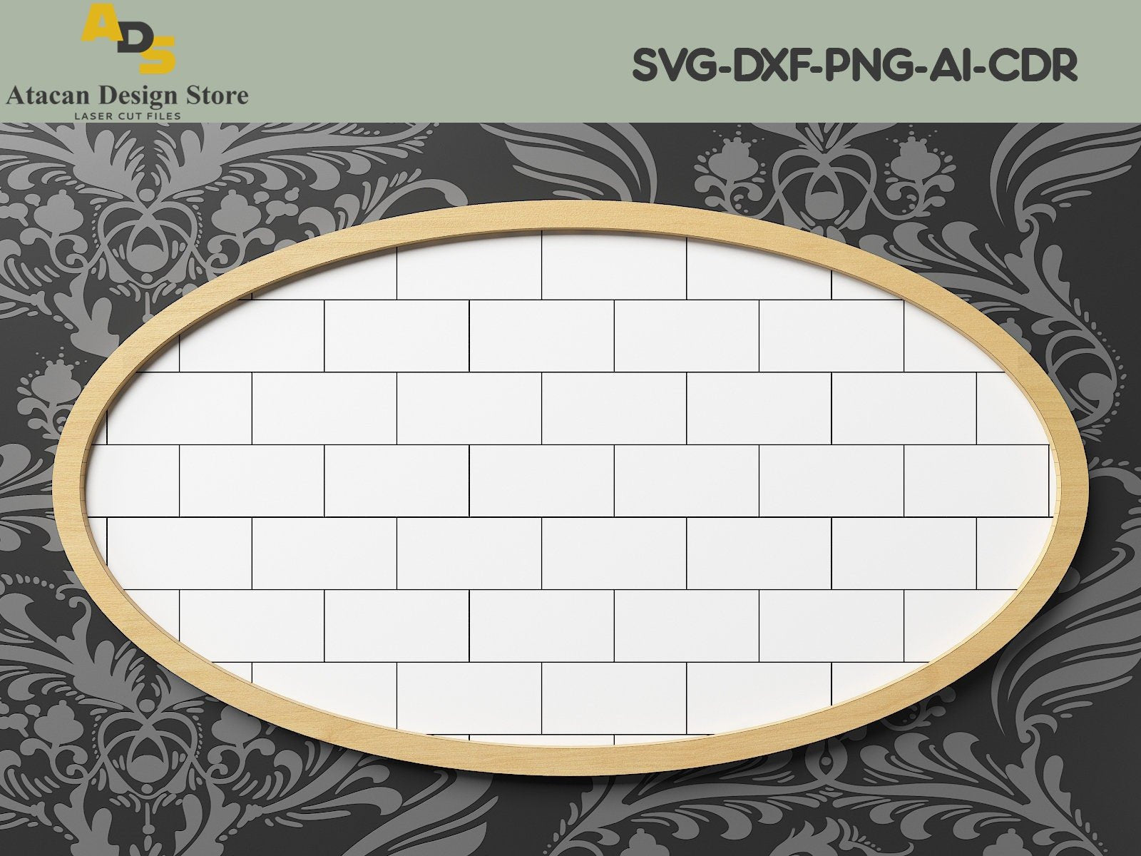 Patterns and Frame for Lightburn, Glowforge / Herringbone, Tiles, Honeycomb and Cross Pattern SVG239